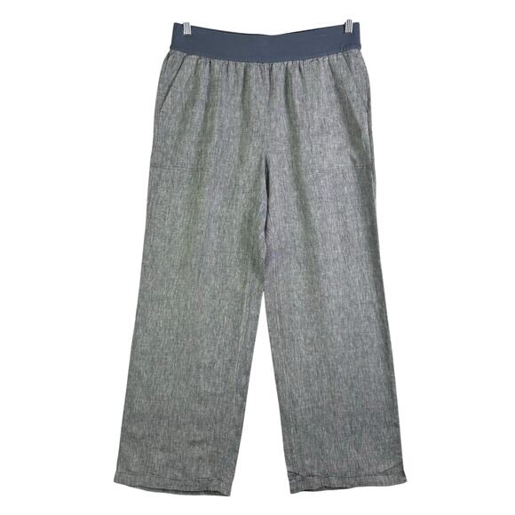 LANDS END Mid Rise Wide Legged Linen Pants Womens Size 16 - Picture 1 of 9